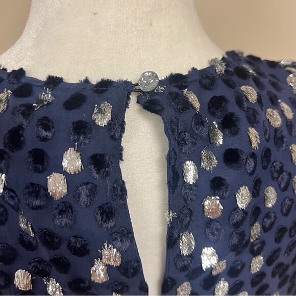Kate Spade scatter dot sparkle silk blend top.  Size Sm - Picture 6 of 9